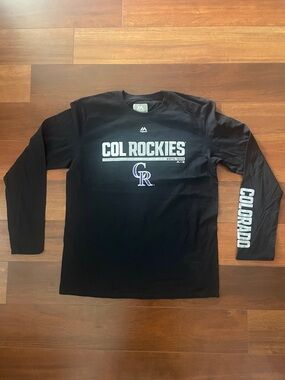 Colorado Rockies Long Sleeve Shirt Men’s Large MLB Baseball Like New